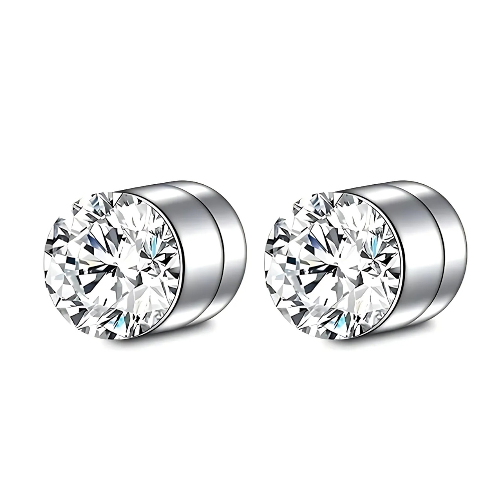 Unisex Magnetic Crystal Stud Earrings – Premium