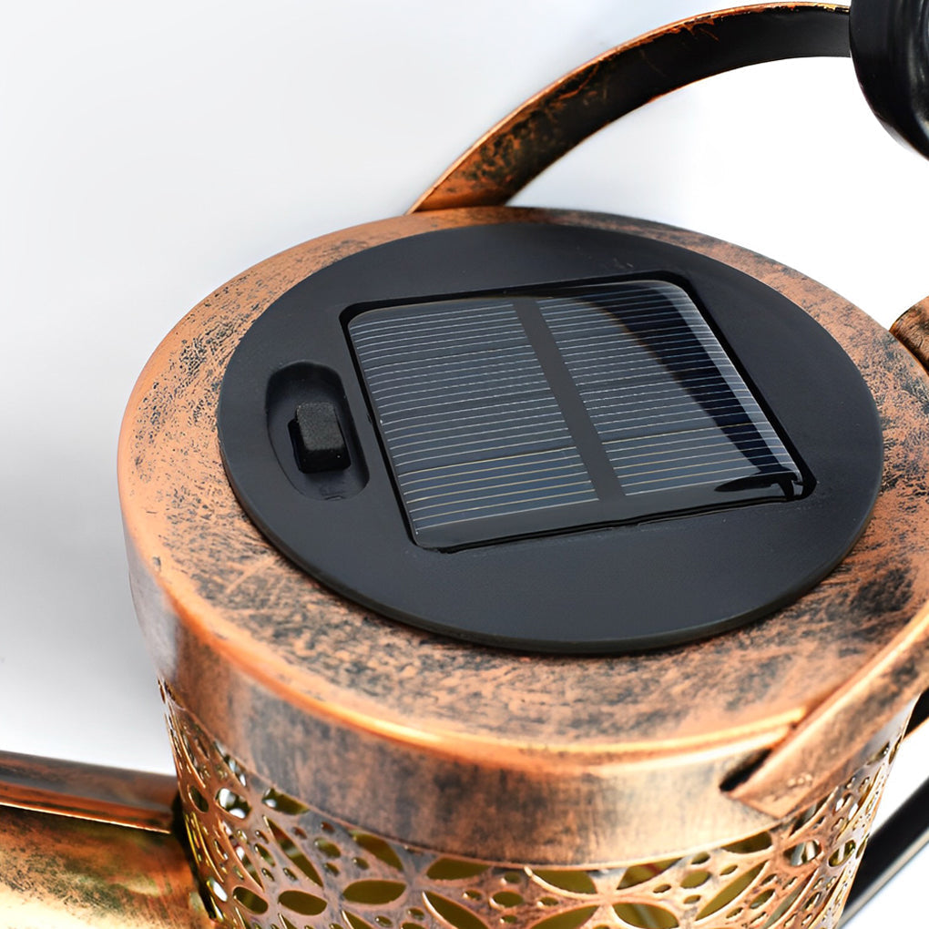Creative Iron Kettle Shower Waterproof LED Modern Solar Garden Lights | Kalsten