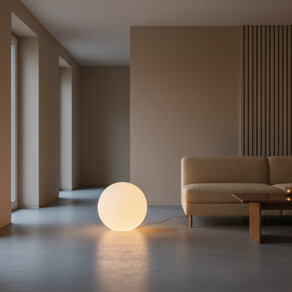 LunaBall Resin Globe Floor Lamp