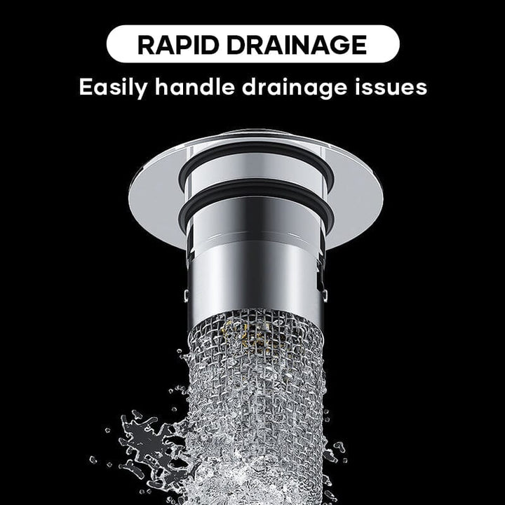 Drain filter stainless steel with pop-up mechanism | Kalsten