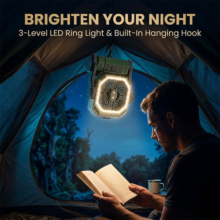 Rechargeable Outdoor Camping Fan Light | Kalsten