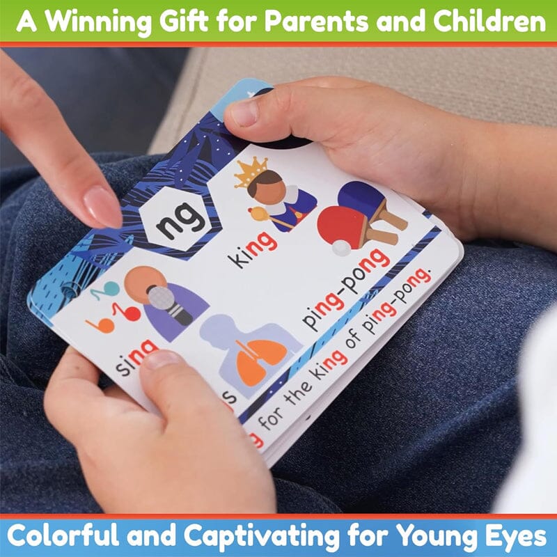 Kalsten | Phonics Flashcards - Learning to read in 20 steps - Digraphs CVC mixtures long vowel sounds