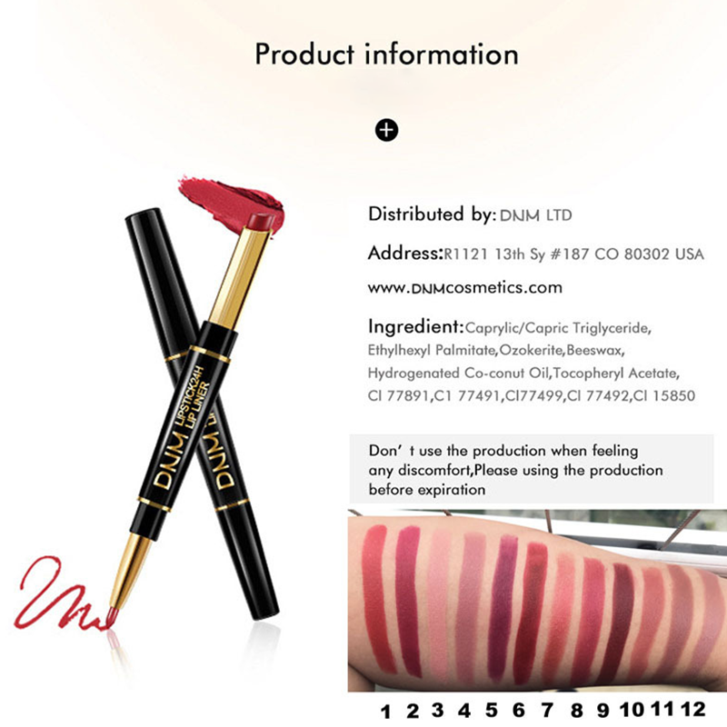 Lip liner and lipstick 2 in 1