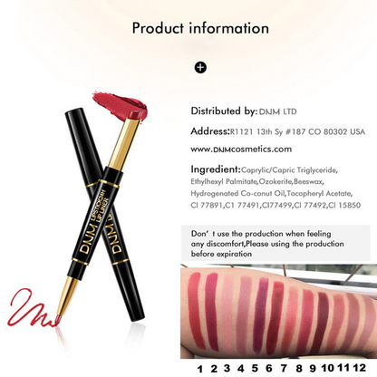 Lip liner and lipstick 2 in 1