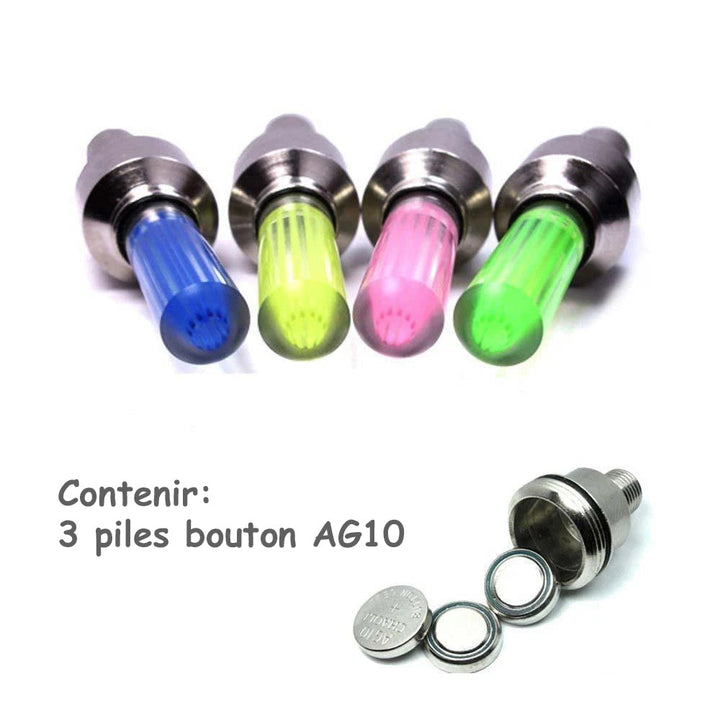 LED Light Valve Cap for Bicycle Wheel | Kalsten