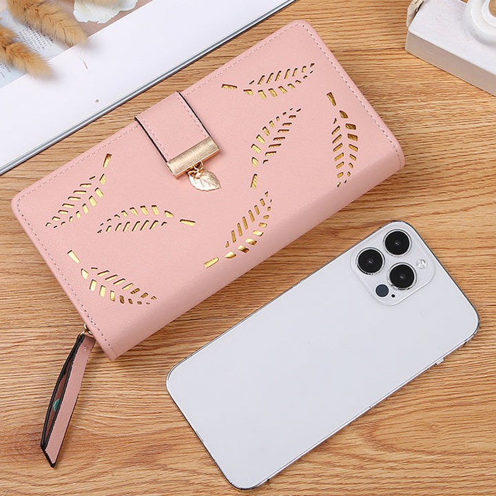 Kalsten | Long wallet for women with leaf pattern