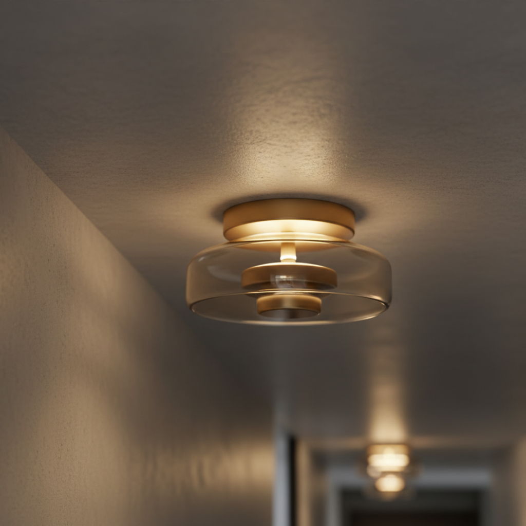 Halo Layered-Glow Glass Dish Sconce