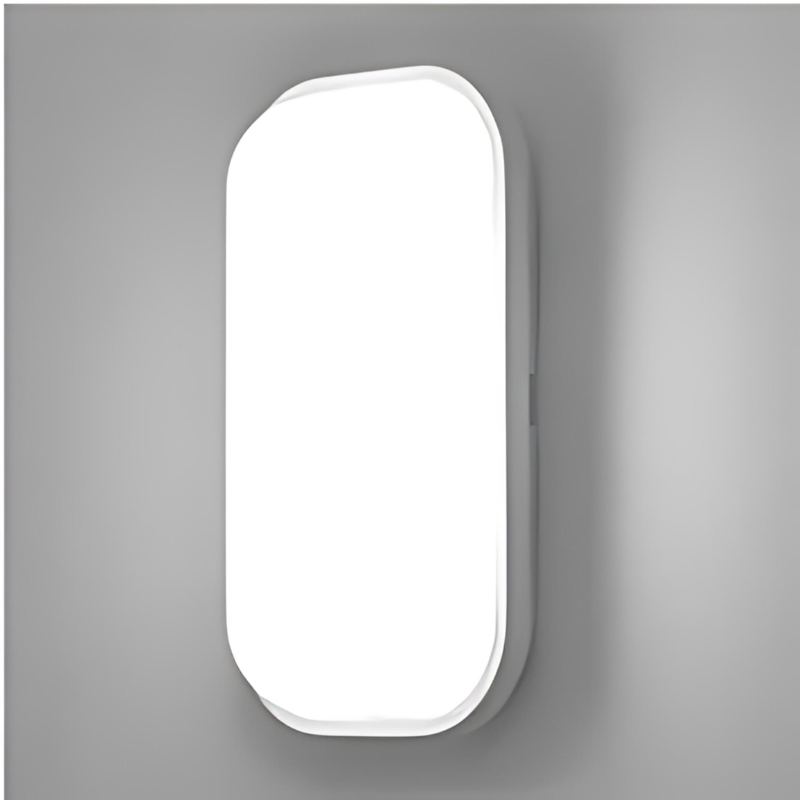 Moisture-resistant LED wall light with modern design for outdoor areas