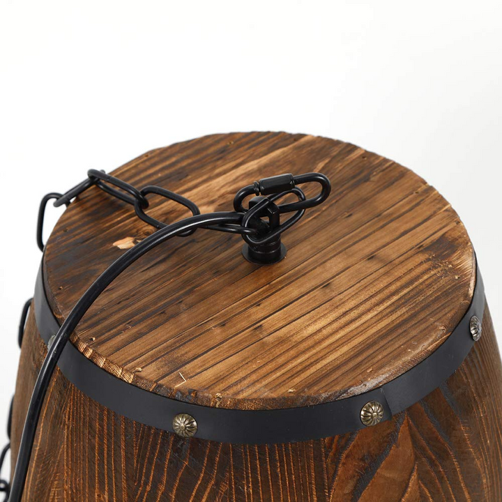 Retro wooden wine barrel pendant lamp | Kalsten