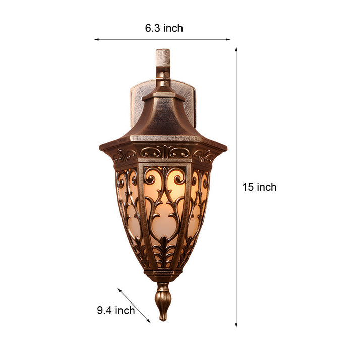 Outdoor Vintage Bronze Wall Light 1-light Wall-Mount Lantern | Kalsten