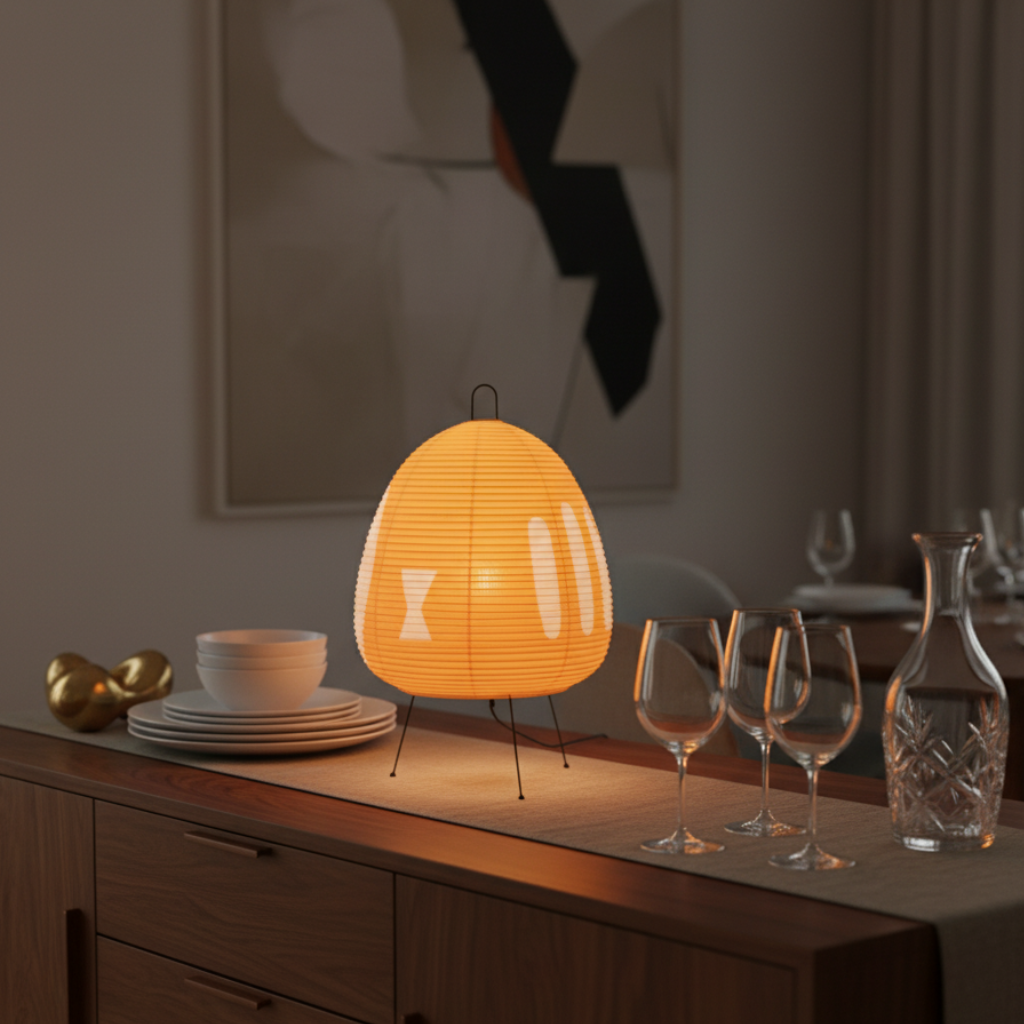 Yunari Haze Wabi-Sabi Rice Paper Lamp