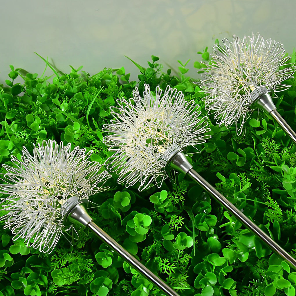 2PCS Aluminum Dandelions Flowers Decor Waterproof LED Solar Lawn Light | Kalsten