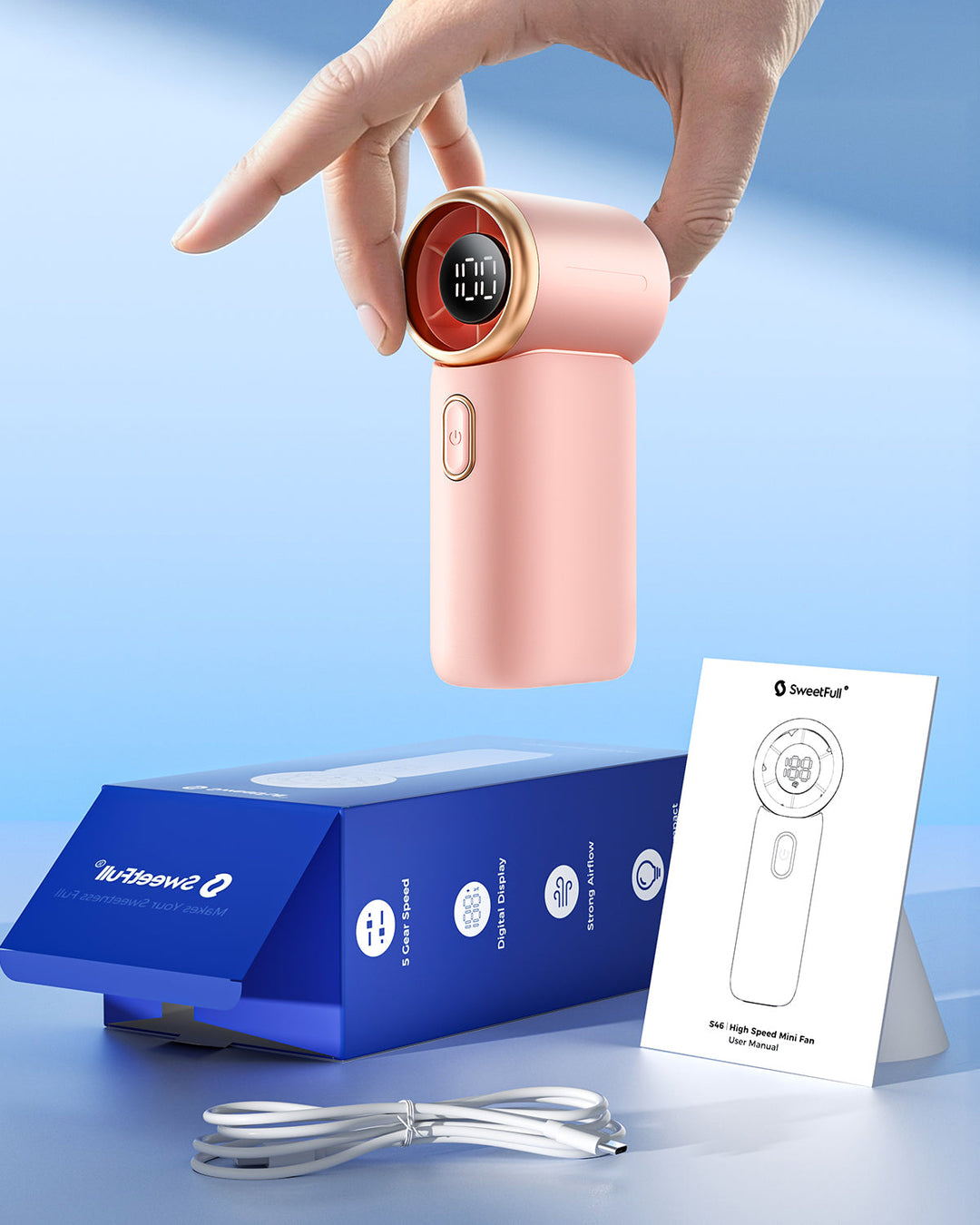 Portable Handheld Turbo Fan,High Speed Mini Fan | Kalsten