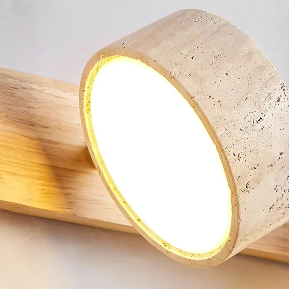 Travertine Adjustable Spotlight Wall Sconce