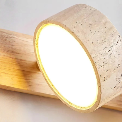 Travertine Adjustable Spotlight Wall Sconce