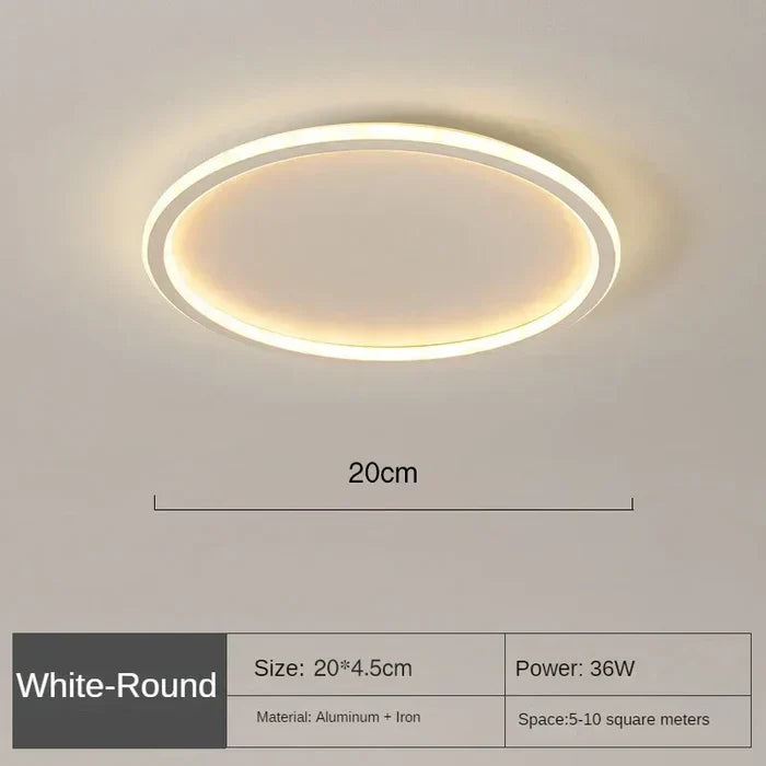 Scandinavian Round Ceiling Lamp - AuroraSphere | Kalsten