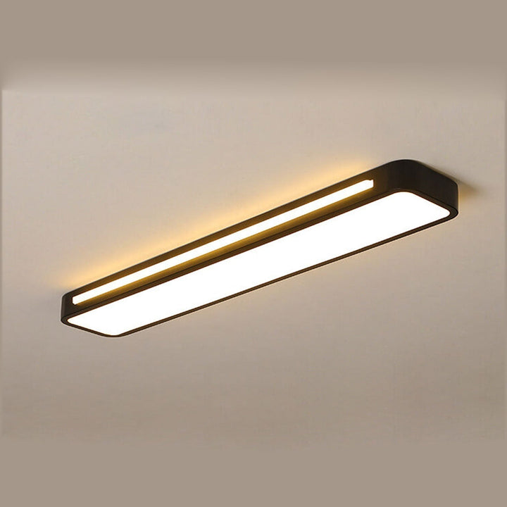 Ceiling Light Acrylic LED 18.8 in Flush Mount Black White Hallway Bedroom Modern Slim Lighting Fixture | Kalsten