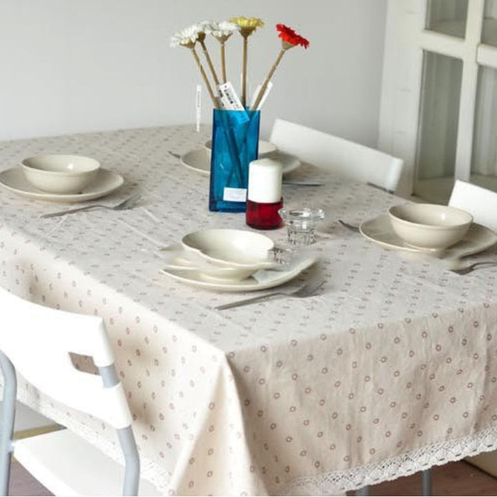 Kalsten | Daisy Print Cotton Linen Tablecloth