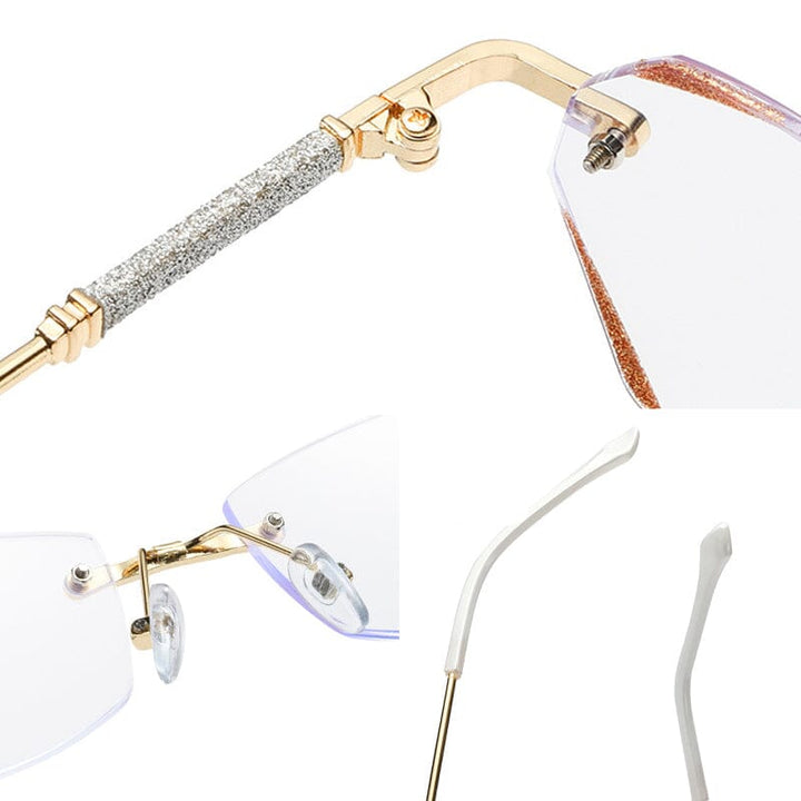 Kalsten | Fashionable rimless anti-blue light reading glasses