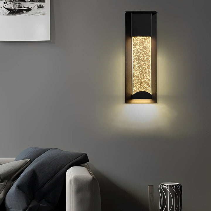 Minimalist Crystal Bubble Glass Waterproof LED Motion Sensor Wall Lamp | Kalsten