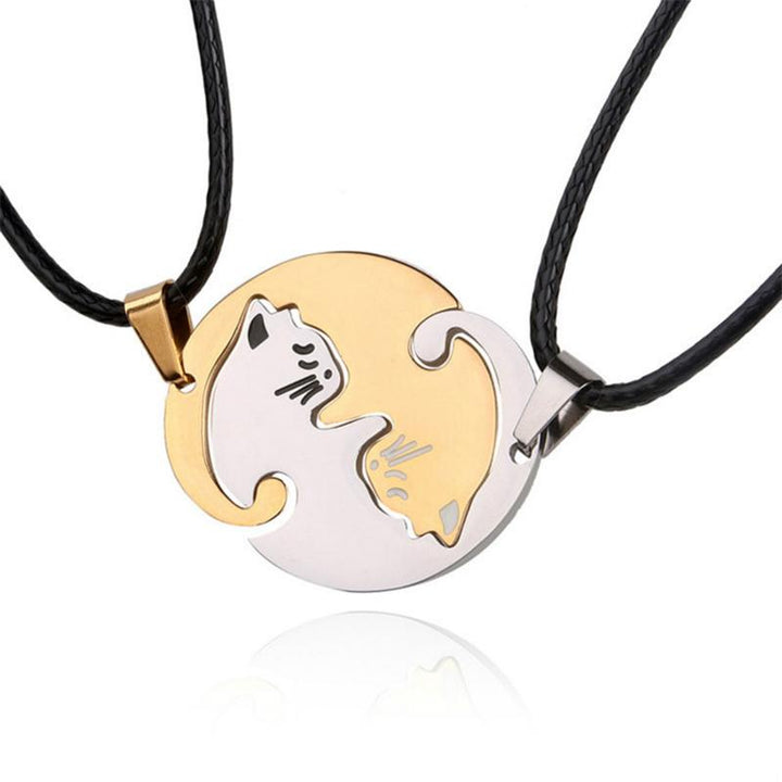 Yin ＆ Yang Cat Design Necklace | Kalsten