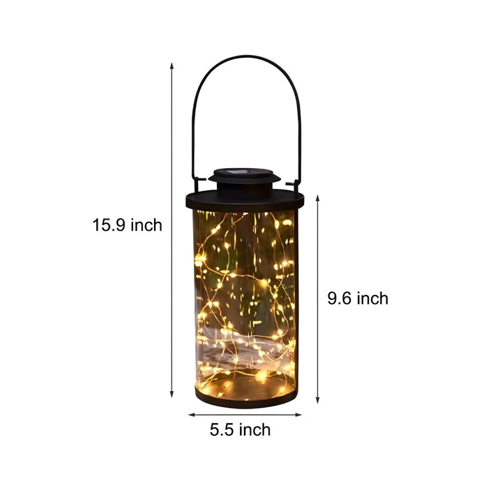 Portable Solar Lanterns - Glass Cylinder Firefly Jar LED Lights | Kalsten