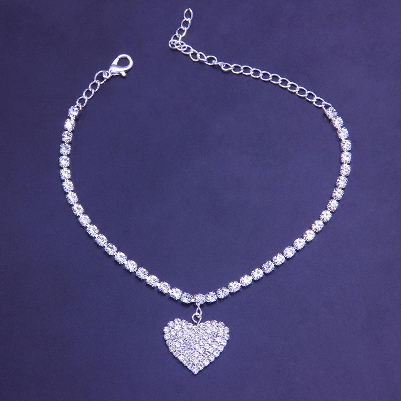 Kalsten | Fashion Heart Rhinestone Anklet