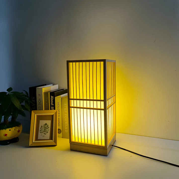 Japanese LED Table Lamp made of Bamboo | Kalsten