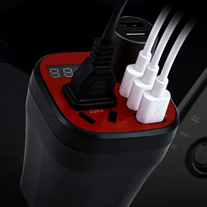 Auto-mounted cup type inverter converter QC charger | Kalsten