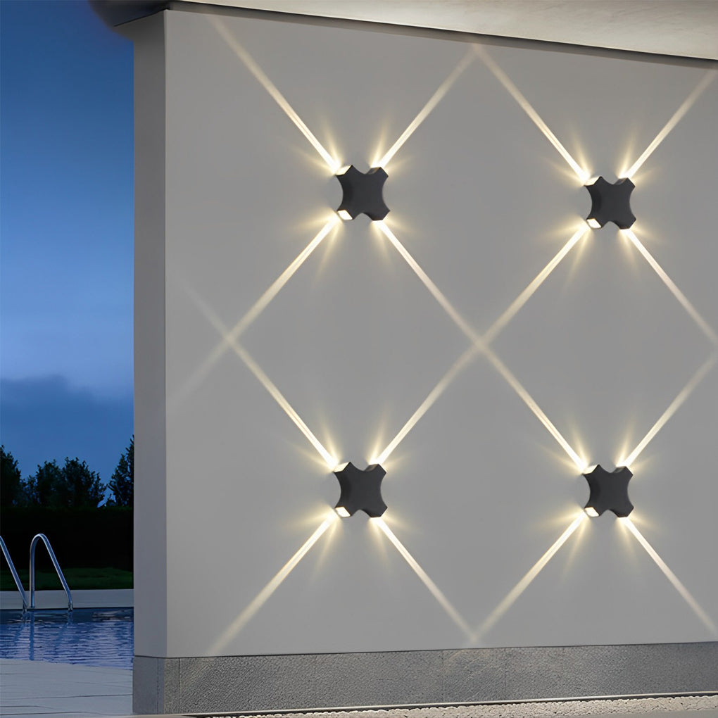 Creative Starlight Decorative LED Waterproof Black Modern Wall Lamp | Kalsten