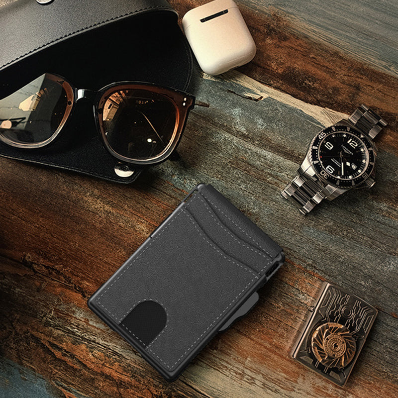 Kalsten | Men's Business Style PU Leather Card Slots for AirTag