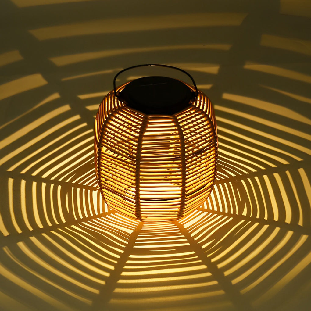 Rattan Lantern Waterproof Creative Modern Solar Garden Lights Lawn Lamp | Kalsten
