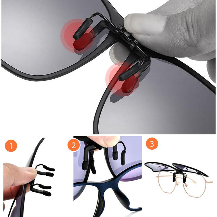 Kalsten | New polarized Clip-On Flip-Up sunglasses