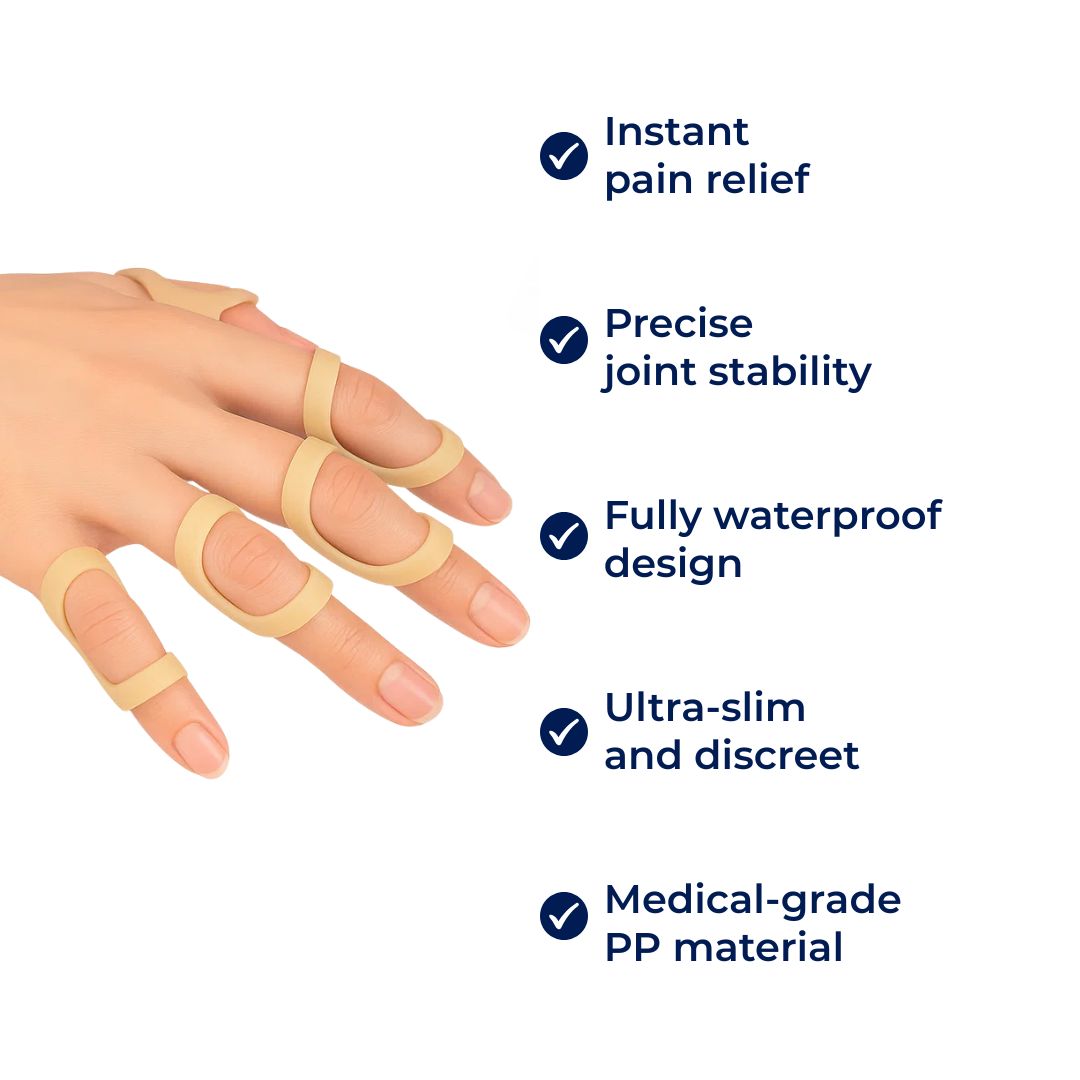 8 Ring Splint – Pain-Relief Stability – Waterproof Plastic – Daily Wear for Finger Strain Kalsten