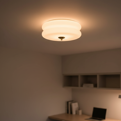 Art Deco Glass Flush Mount Ceiling Light