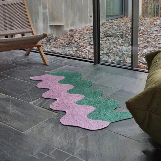 Kalsten | Abstract Color Block Rug made of Cotton-Polyester