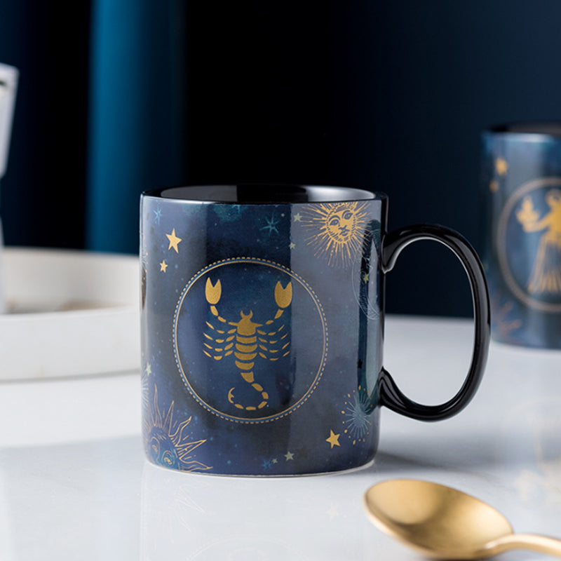 12 Constellations Mug Cobalt Blue Ceramic Coffee Mug | Kalsten