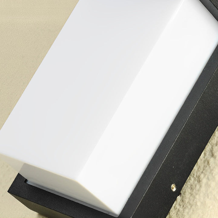 Rectangular Waterproof LED 10W Black Modern Outdoor Wall Light Fixture | Kalsten