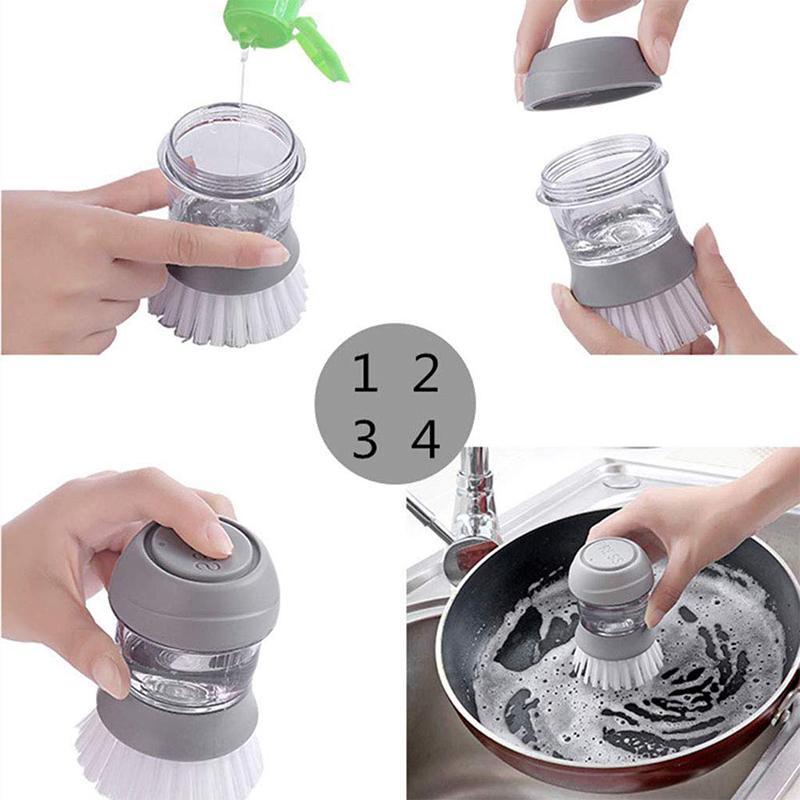 Washing Brush with Integrated Detergent Dispenser | Kalsten