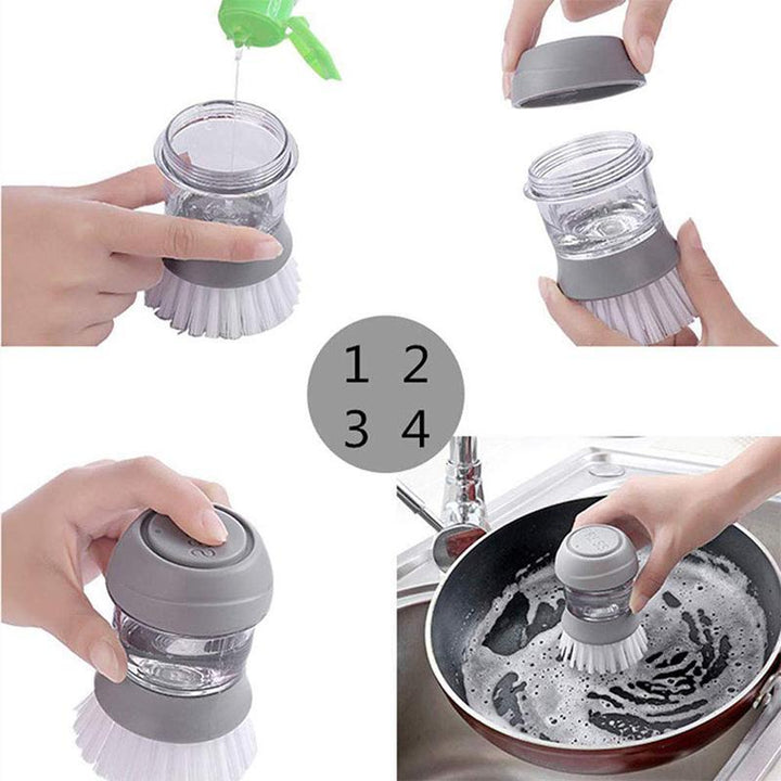 Washing Brush with Integrated Detergent Dispenser | Kalsten