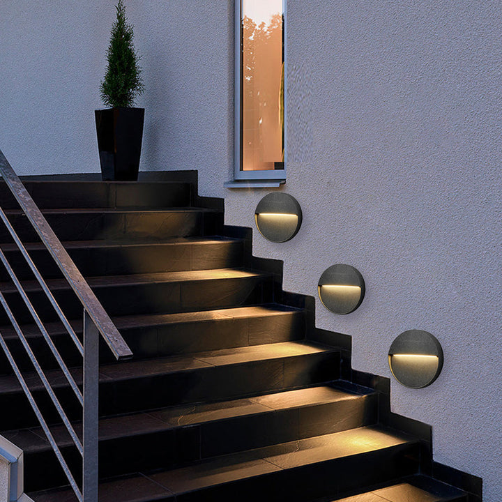 Round Creative Waterproof Stair Lights Outdoor Wall Lights Step Lights Stairway Sconces | Kalsten