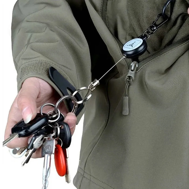 Keychain with retractable wire rope (3 pieces) | Kalsten