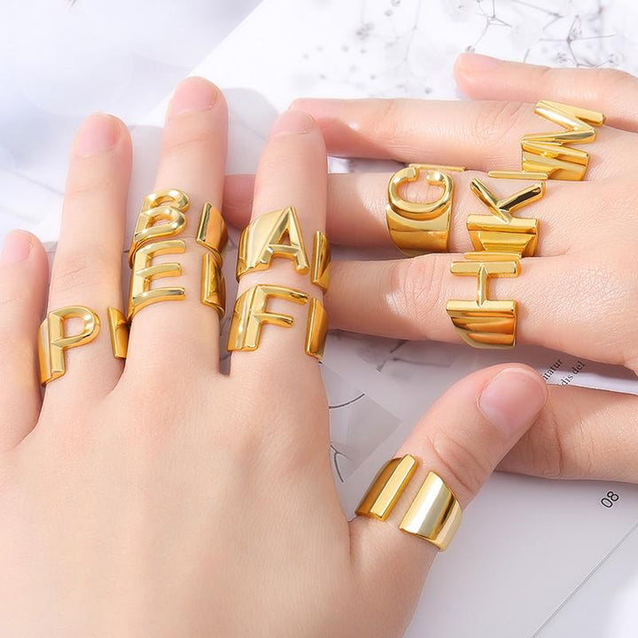 Kalsten | Initial A-Z Letter Ring
