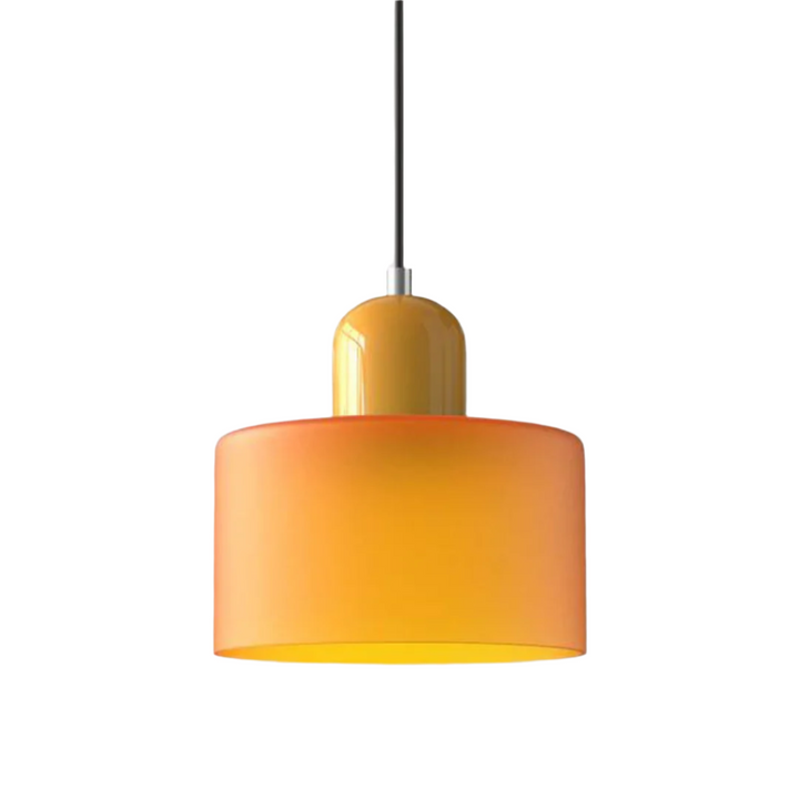 Glass pendant light – Elegant cylindrical pendant light for cozy living spaces | Kalsten