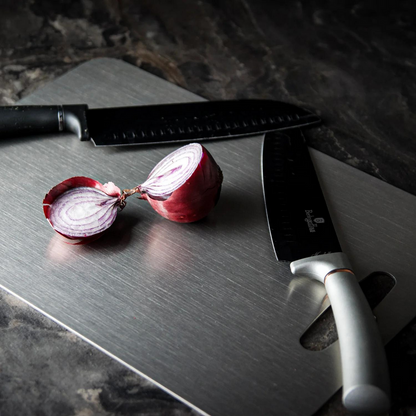 Skanto | Medical Grade Titanium Cutting Board | Durable, Non-Porous Surface for Safe Cooking & Kitchen Use