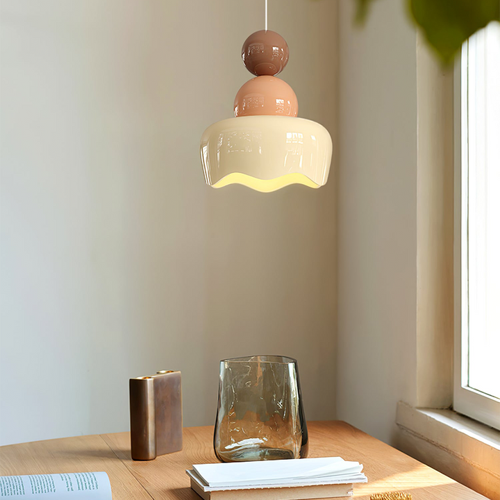 Cream Sunny Bedroom Bedside Pendant Lamp | Kalsten