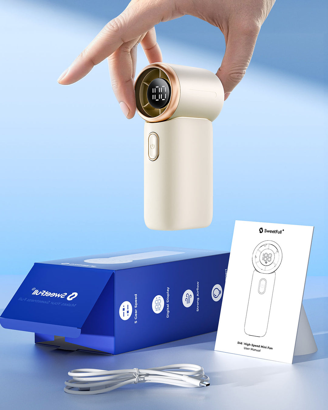Portable Handheld Turbo Fan,High Speed Mini Fan | Kalsten