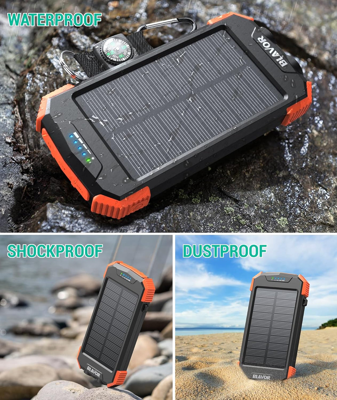 Rivanta Solar-Powerbank Emergency Powerbank IPX4 | Kalsten