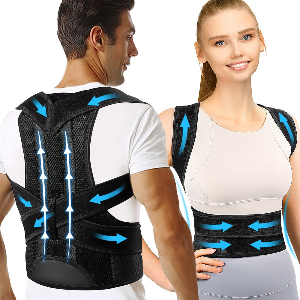 Skanto | Posture Correcting Back Brace – Adjustable Lumbar Support Belt for Back Pain Relief & Spine Alignment | Unisex UK