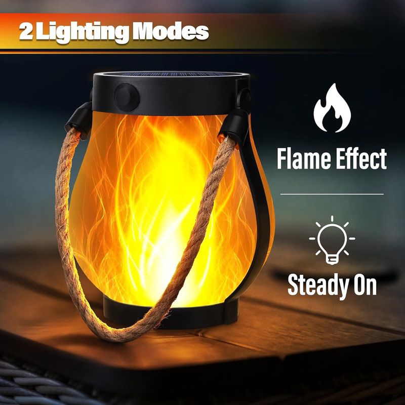Kalsten | Solar Outdoor Hemp Rope Flame Lamp